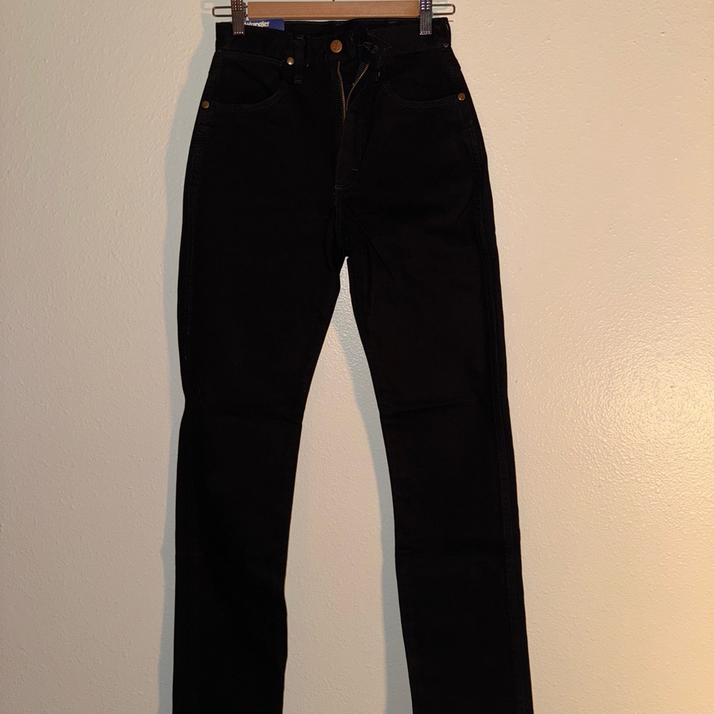 Wrangler Black Straight Leg Jeans
